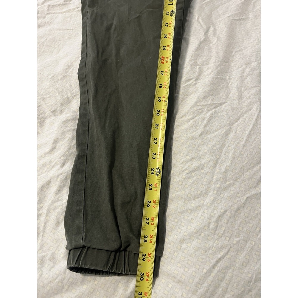 Wowie Rambler Jogger Men L Green Casual Stretch Tapered Canvas Elastic - Picture 3 of 8